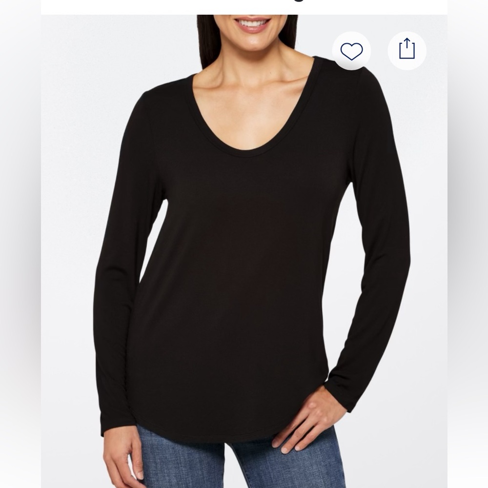 Market & Spruce Jenna Soft V-Neck Long Sleeve Tee